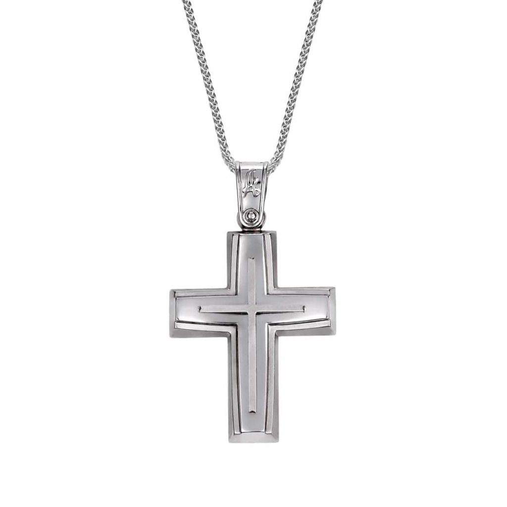 Σταυρός Λευκόχρυσος 14K