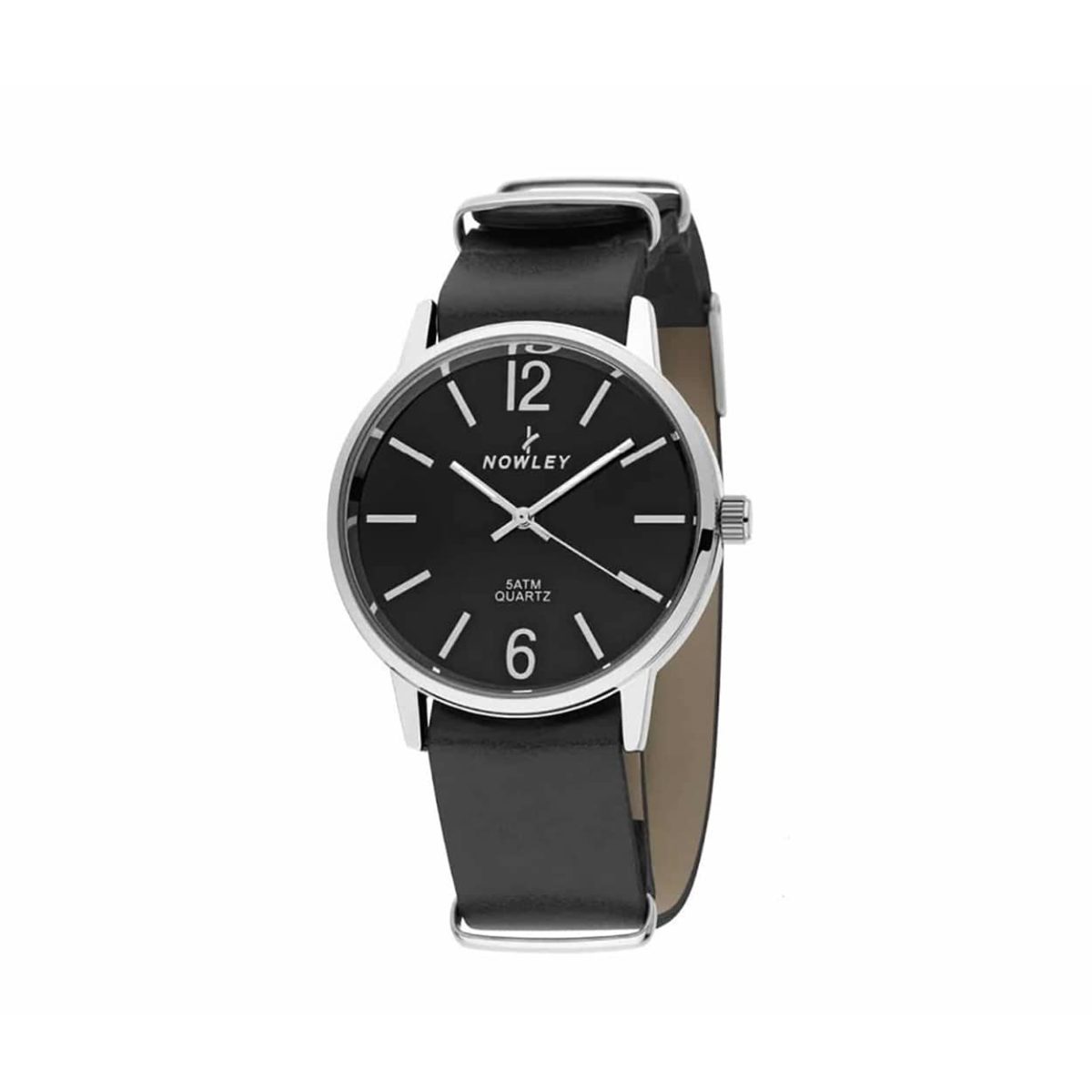 Nowley Black Leather Strap Men's Watch - 8-5538-0-A4