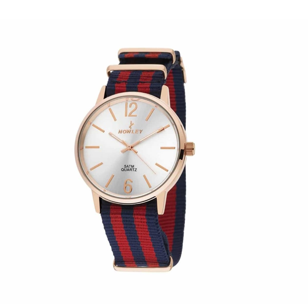 Nowley Rose Gold Blue Fabric Strap Men's Watch - 8-5573-0-6