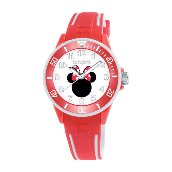 AM:PM Disney Minnie Red Rubber Strap Kids' Watch DP187-U472