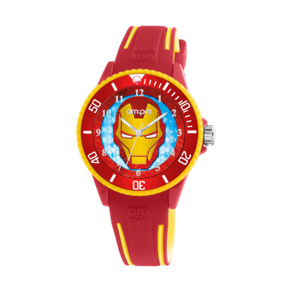 AM:PM Marvel Ironman Red Rubber Strap Kids' Watch MP187-U623