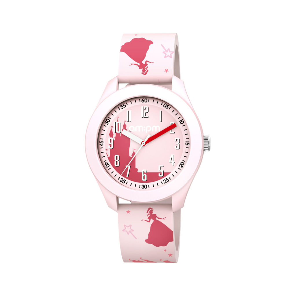 AM:PM Princess Pink Rubber Strap Kids' Watch PM203-K669