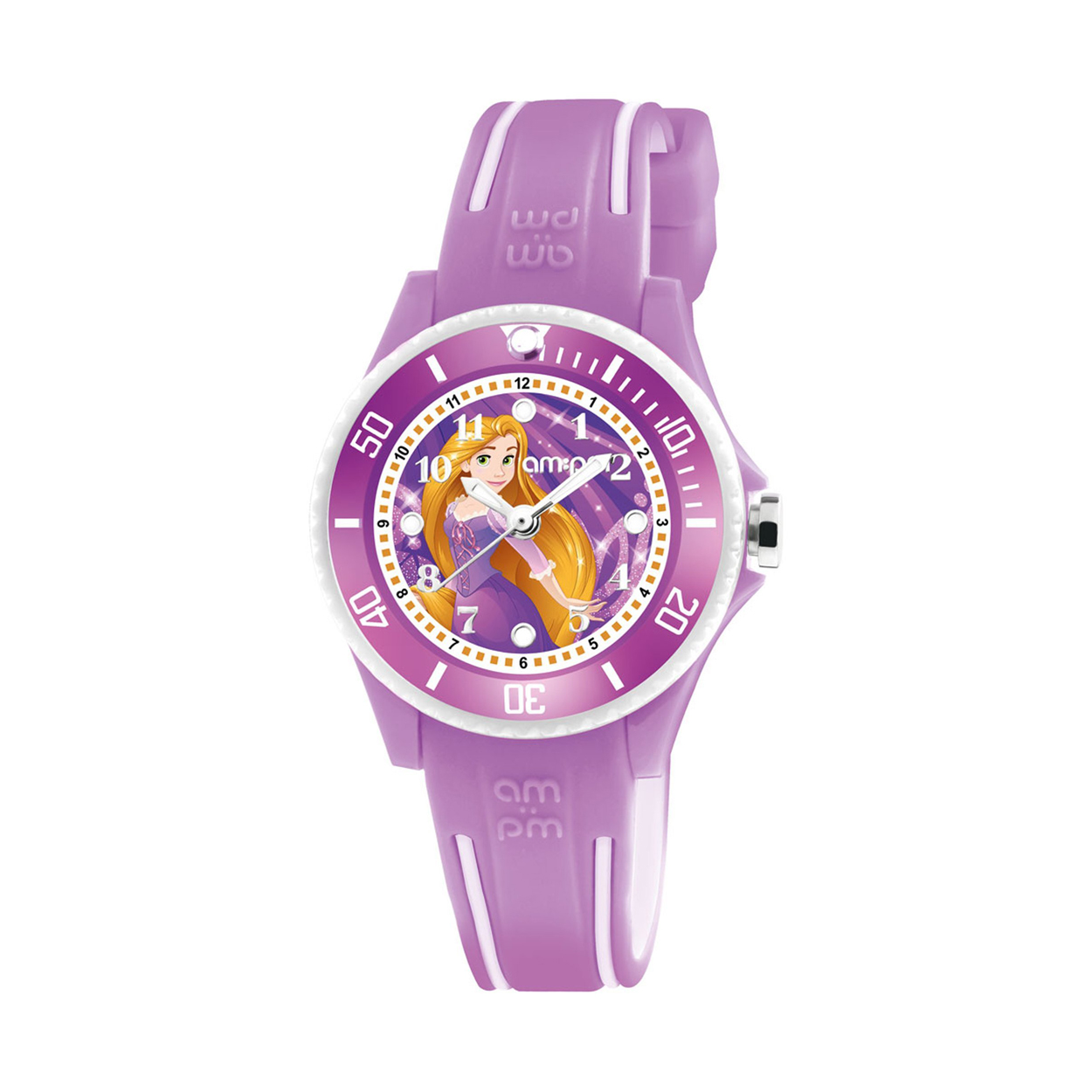 AM PM Rapunzel Purple Rubber Strap Kids’ Watch DP186 K471 Jewelor