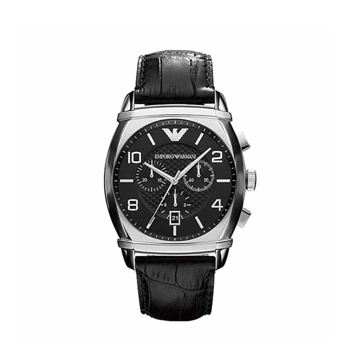 Emporio Armani Classic Black Leather Men's Watch - AR0347