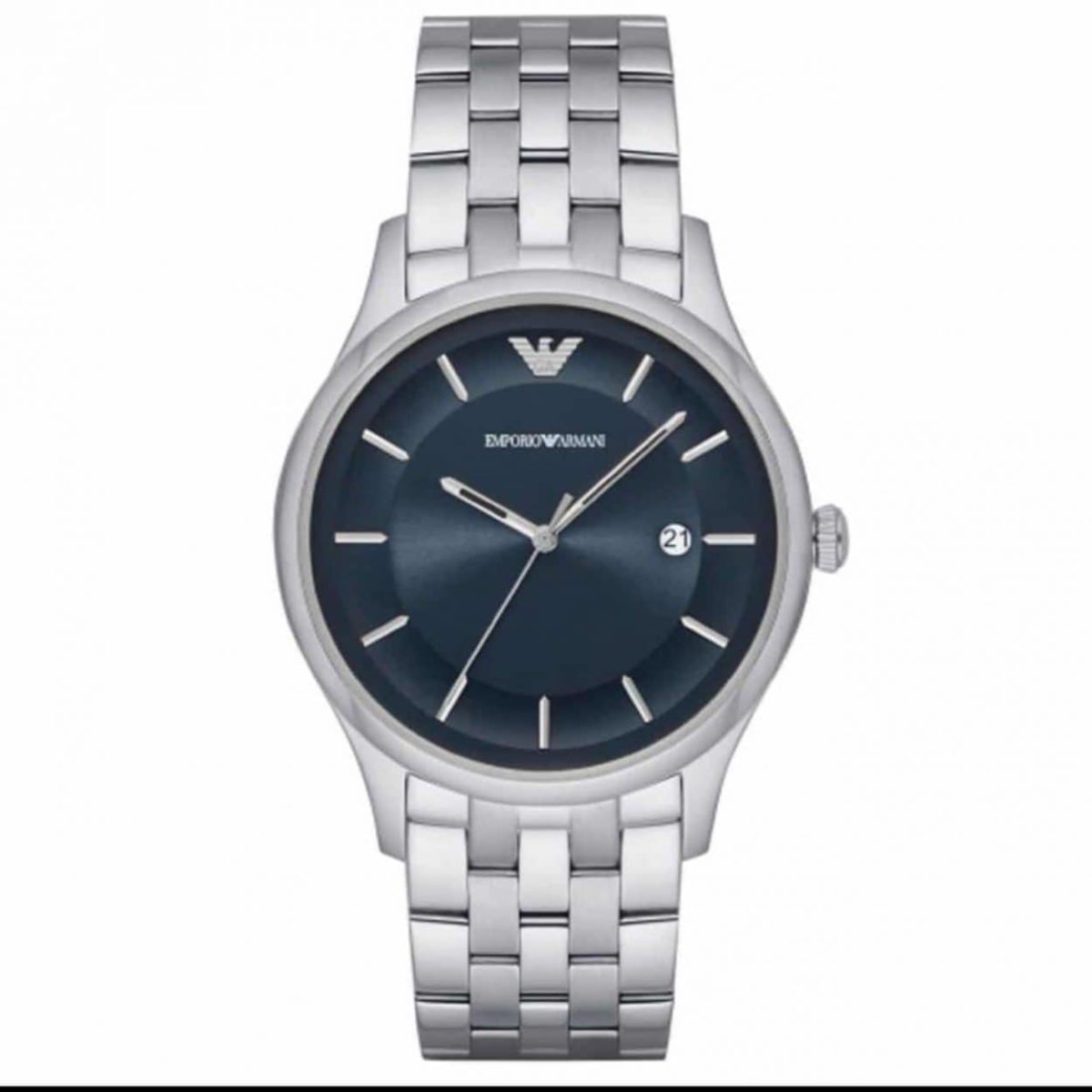 Emporio Armani Blue Dial Men's Stainless Steel Men's Watch - AR11019