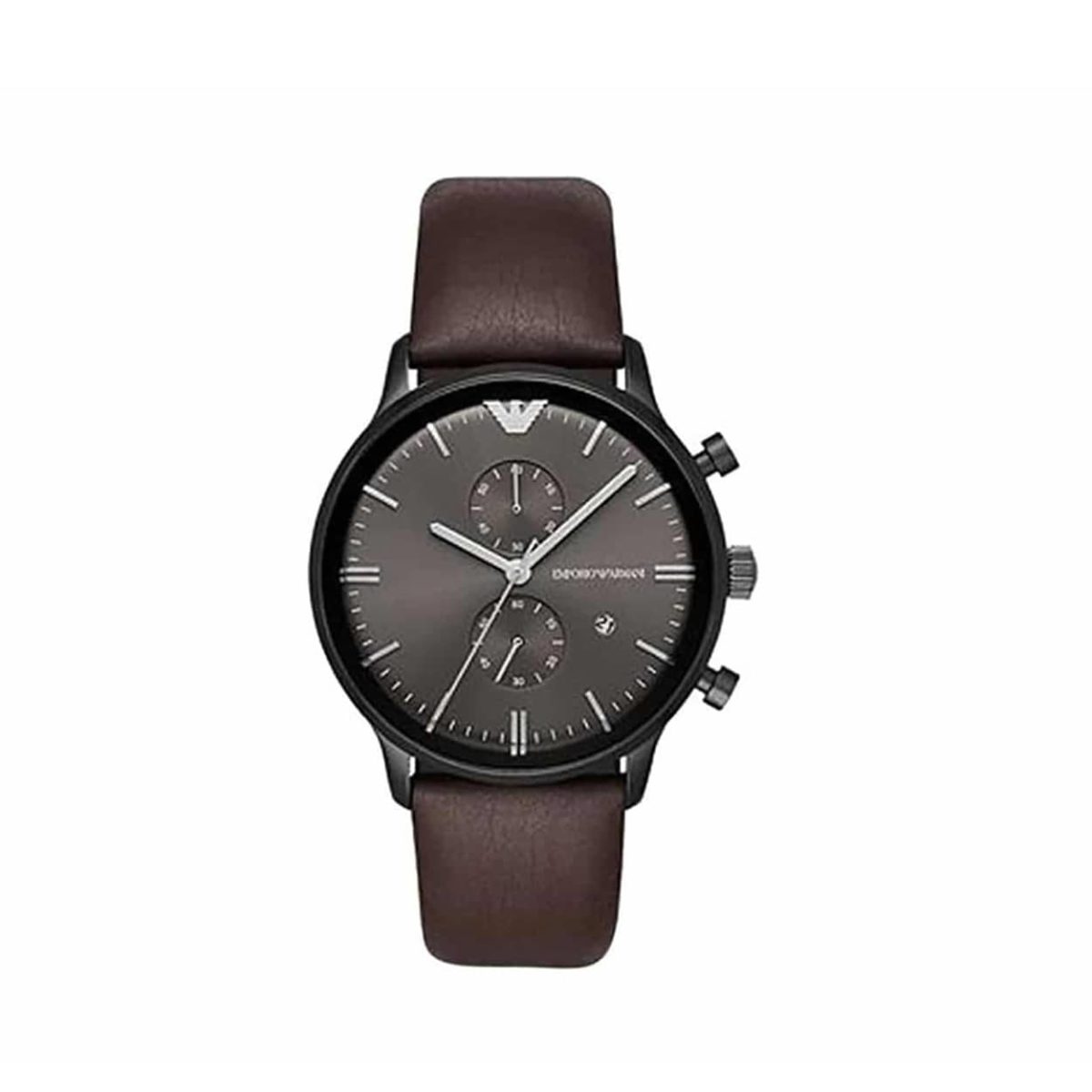 Emporio Armani Retro Brown Leather Chronograph Men's Watch - AR1932