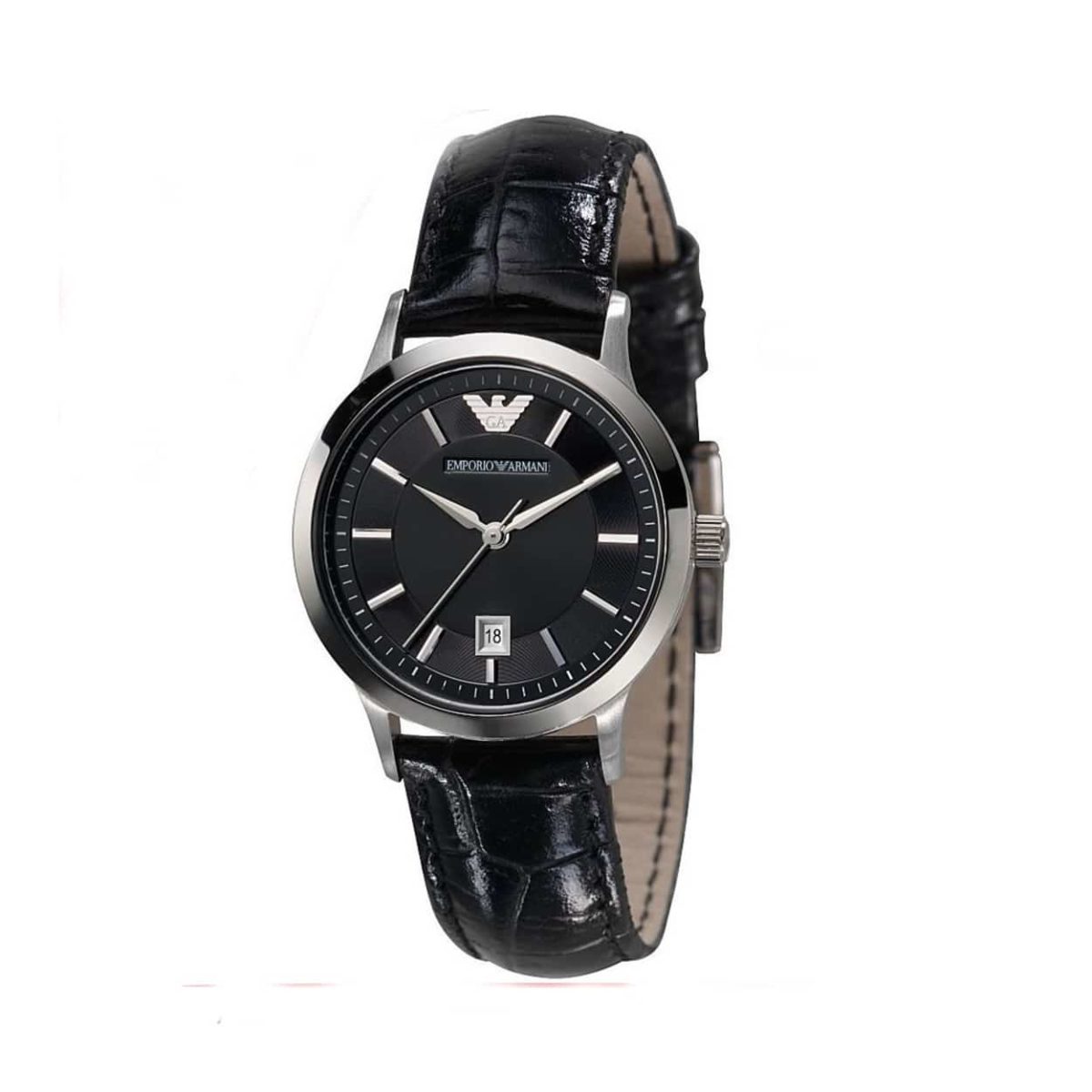 Emporio Armani Black Leather Strap Men's Watch - AR2412