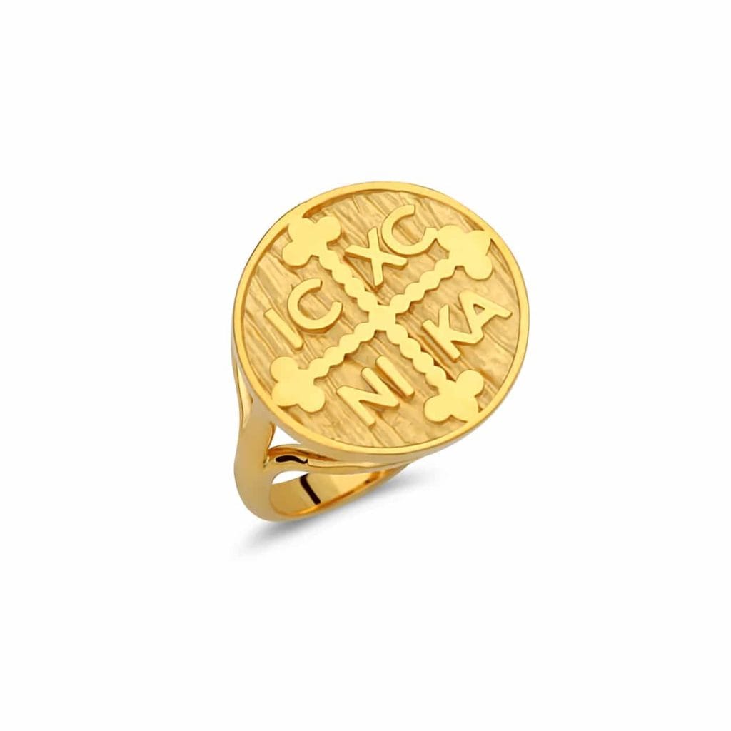 Δαχτυλίδι Σεβαλιέ Χρυσό Σφυρήλατο 14K