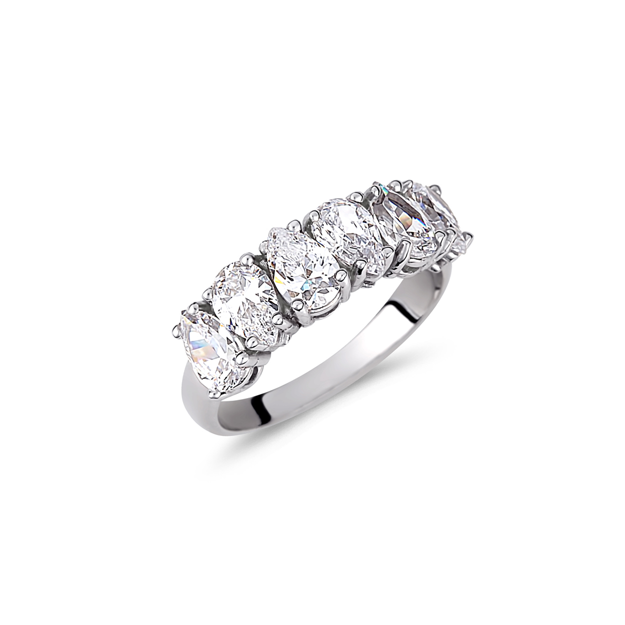 Δαχτυλίδι Σειρέ Λευκόχρυσο Με Ζιργκόν 003234 Jewelor