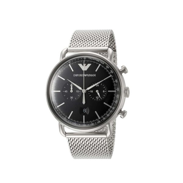 Emporio Armani Rose Silver Steel Chronograph Men's Watch - AR11104