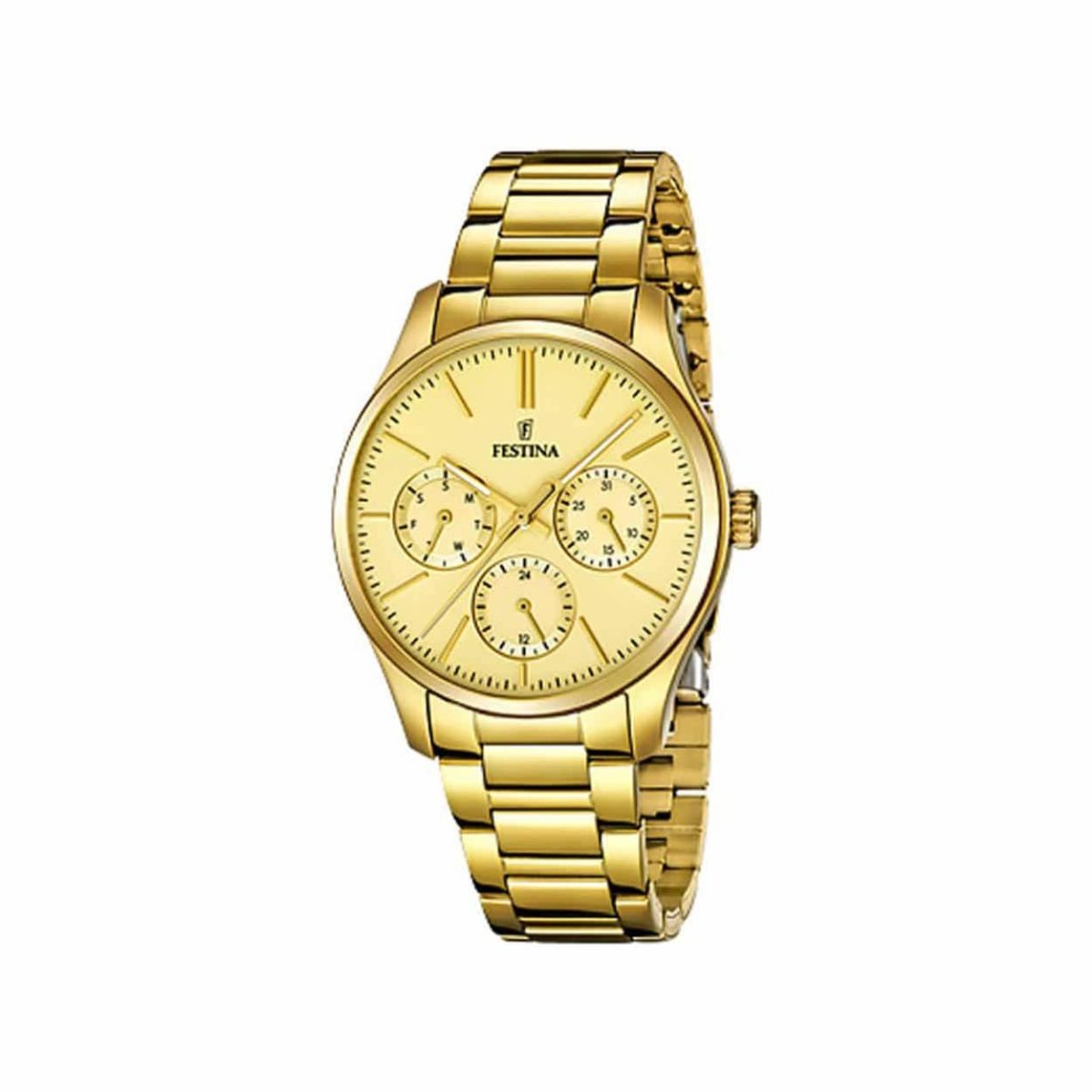 Festina Multifunction Gold Stainless Steel Bracelet Unisex Watch - F16815/2