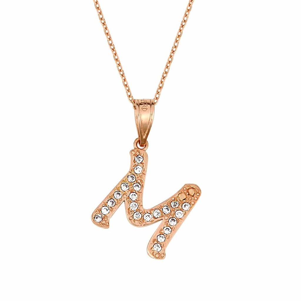 Κρεμαστό Μι Ροζ Χρυσό Με Ζιργκόν 14K