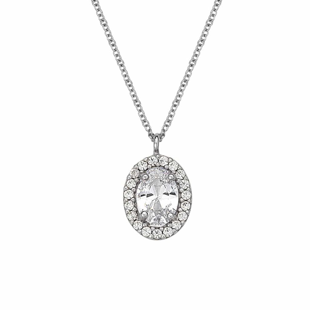 Μενταγιόν Λευκόχρυσο 14K Με Ζιργκόν 14K