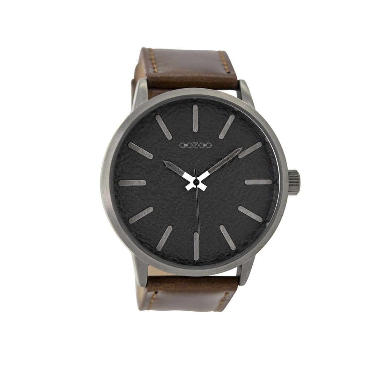OOZOO Timepieces Brown Leather Strap Men's Watch - C9027