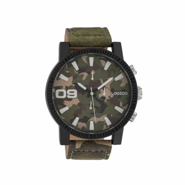 OOZOO Timepieces Camo Leather Unisex Watch - C10066