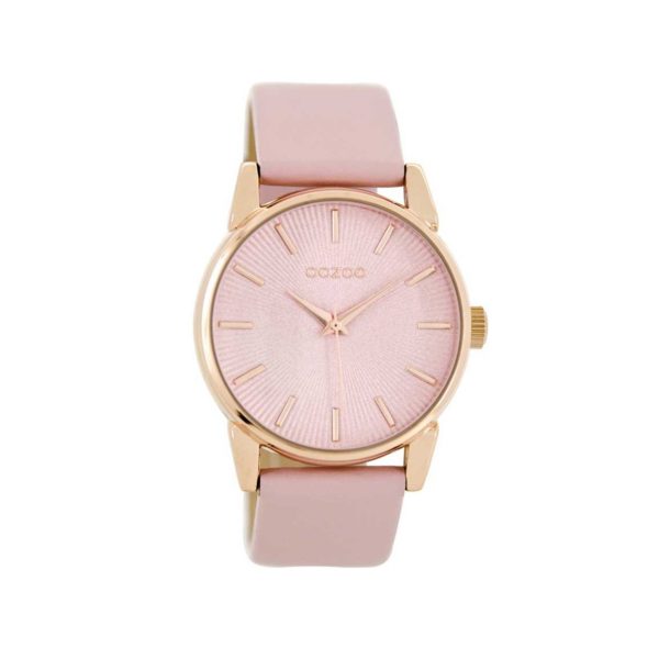 OOZOO Timepieces Pink Leather Women's Watch - C8676
