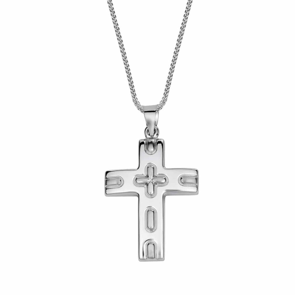 Σταυρός Λευκόχρυσος Unisex 14K