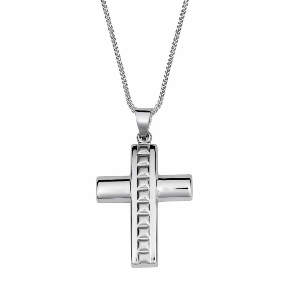 Σταυρός Πομπέ Λευκόχρυσος Unisex 14K