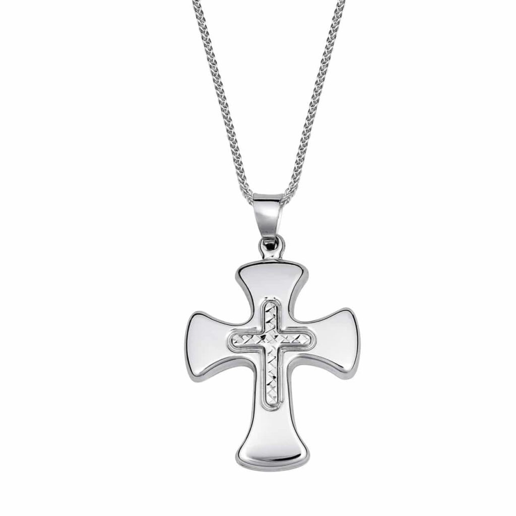 Σταυρός Κέλτικος Λευκόχρυσος 14K