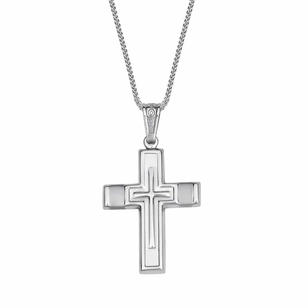 Σταυρός Λευκόχρυσος Unisex 14K