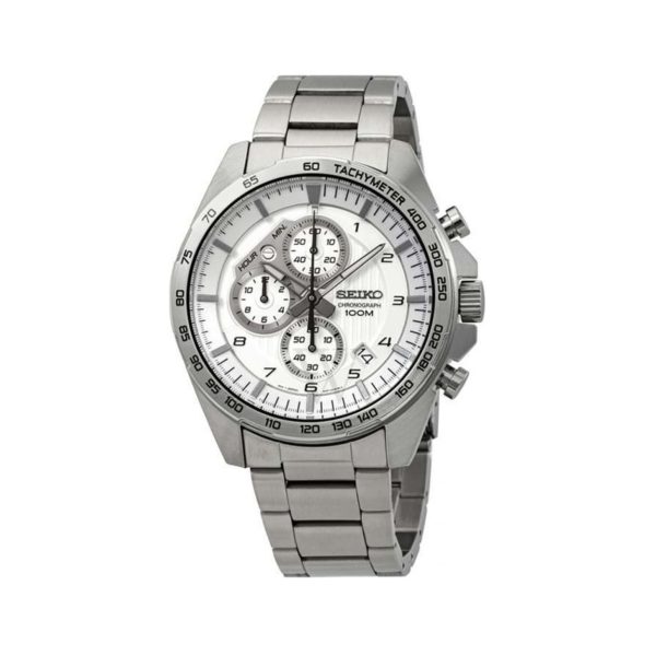 Seiko Quartz Chronograph Tachymeter Silver Men's Watch - SSB317P1