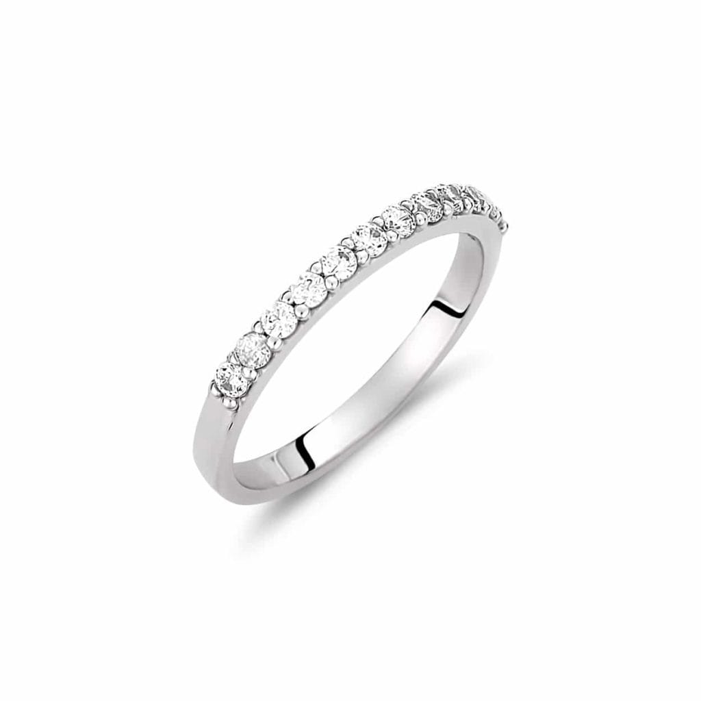 Σειρέ Δαχτυλίδι Λευκόχρυσο Με Ζιργκόν 14K