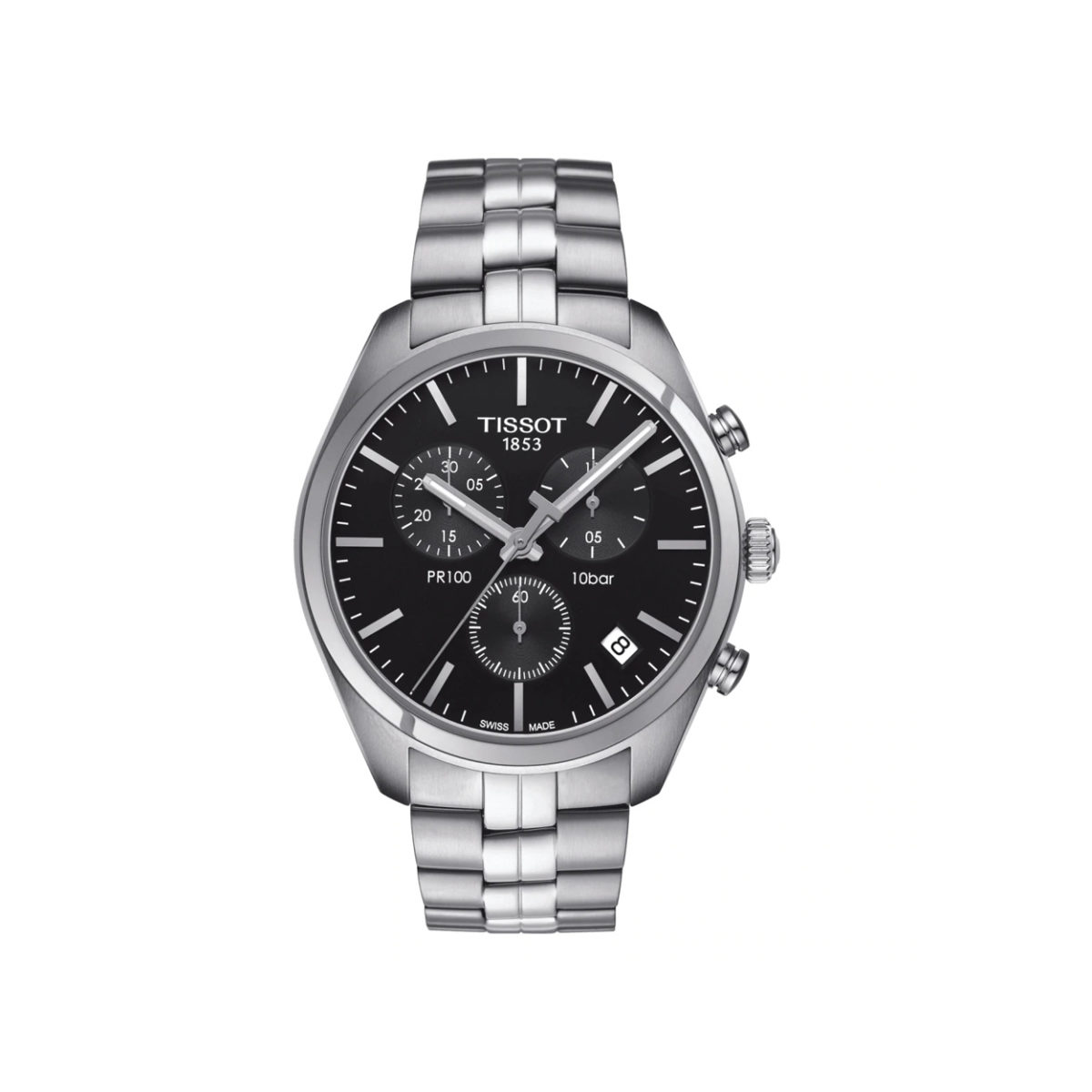 Tissot T-Classic PR100 Silver Chronograph Men's Watch - T101.417.11.051.00
