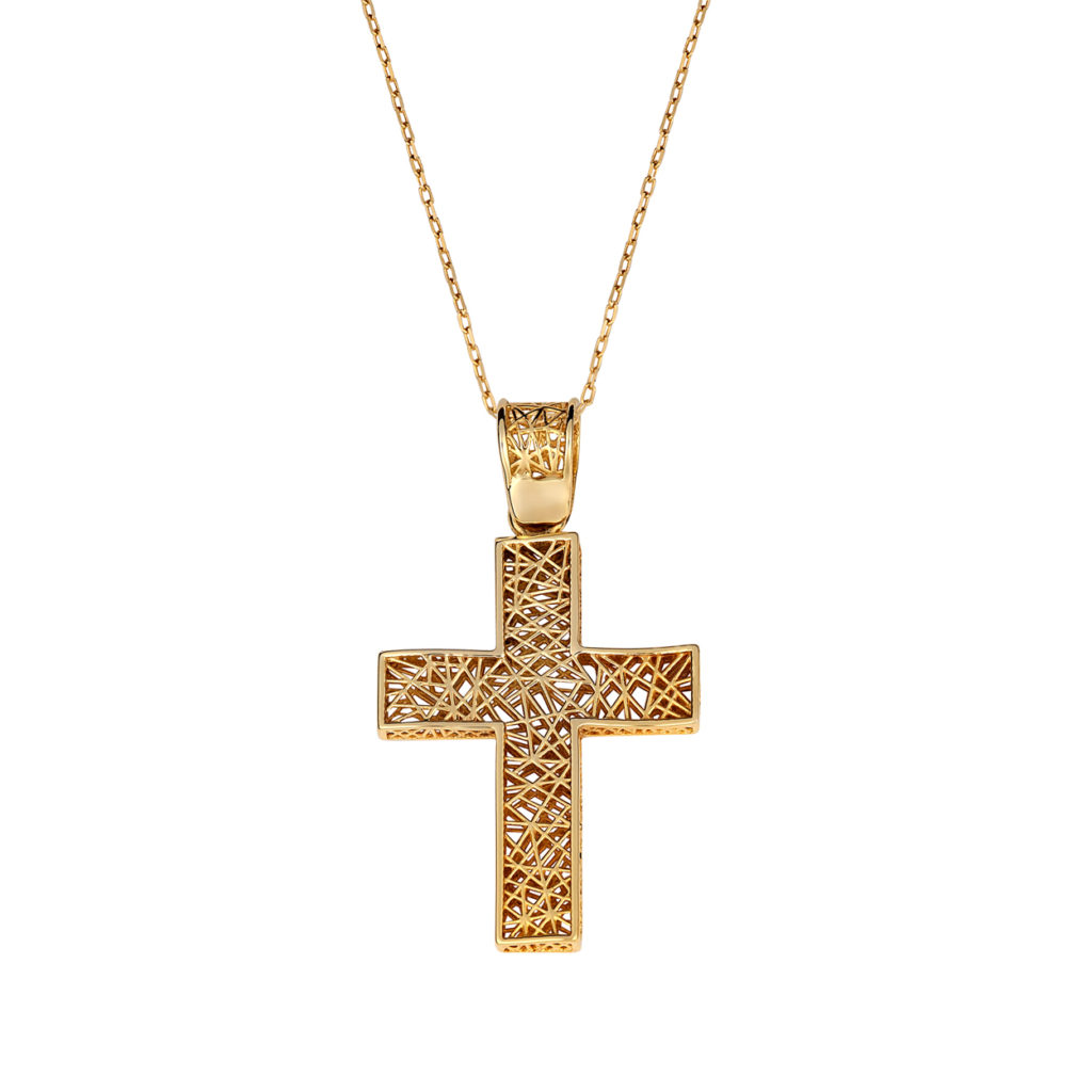 Σταυρός Χρυσός Διάτρητος 14K