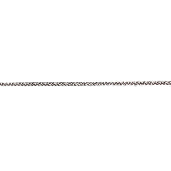 Αλυσίδα Λευκόχρυση Λεπτή Πλεκτή 40cm 14K