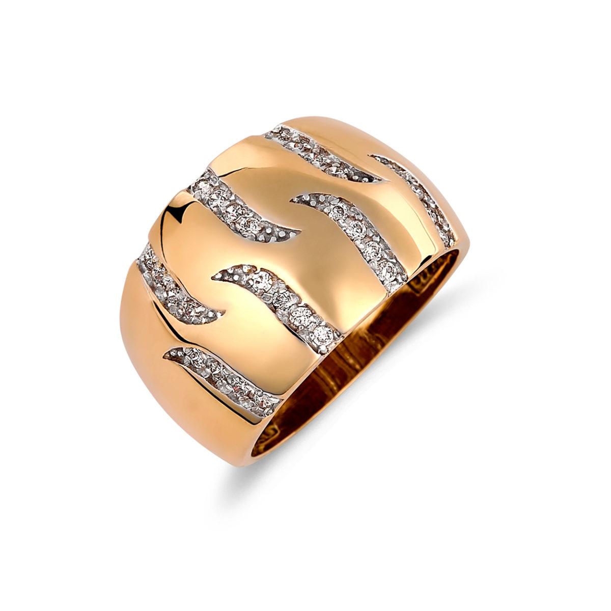 Δαχτυλίδι Σεβαλιέ Χρυσό Με Ζιργκόν Πομπέ 14K
