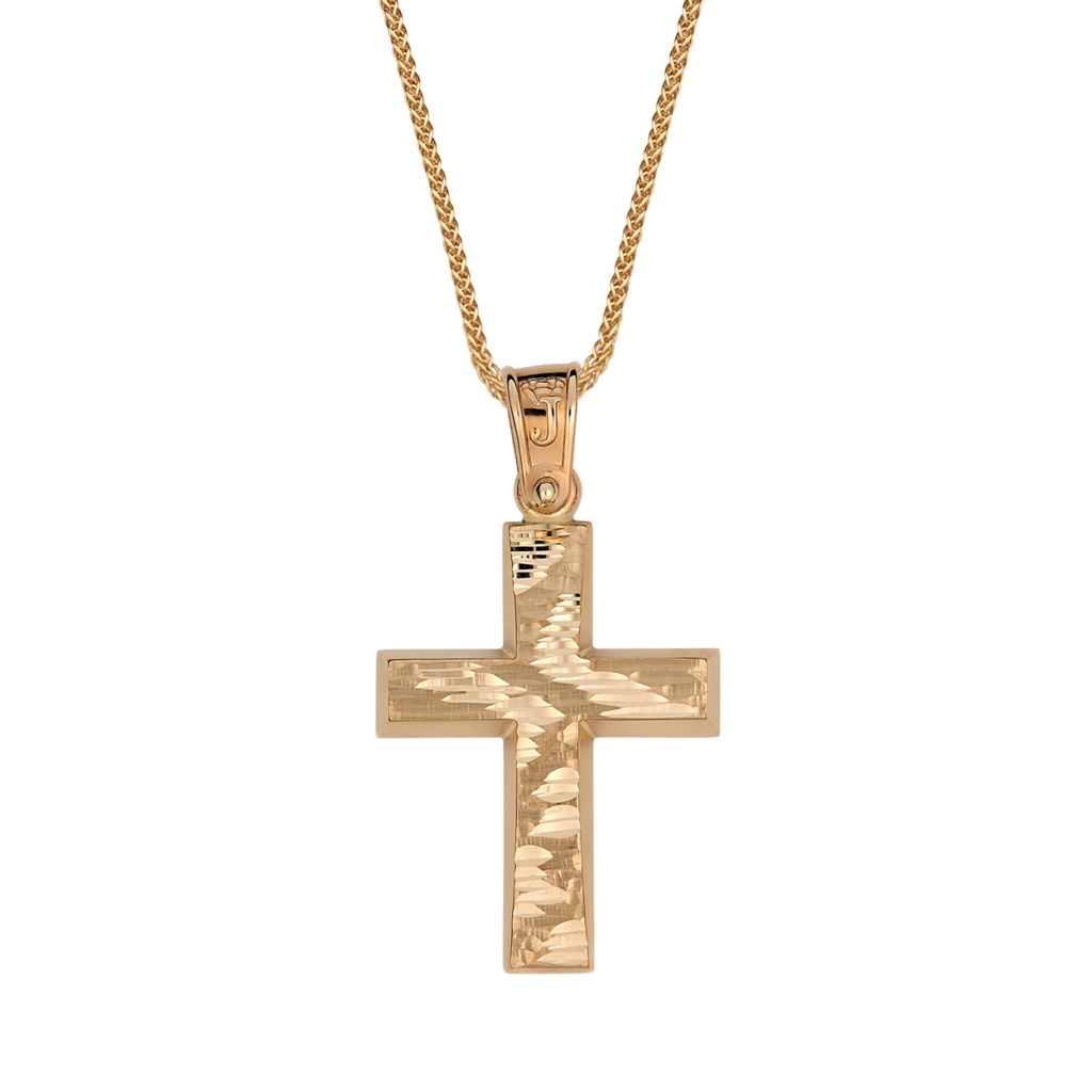 Σταυρός Χρυσός Unisex Διαμανταριστός 14K