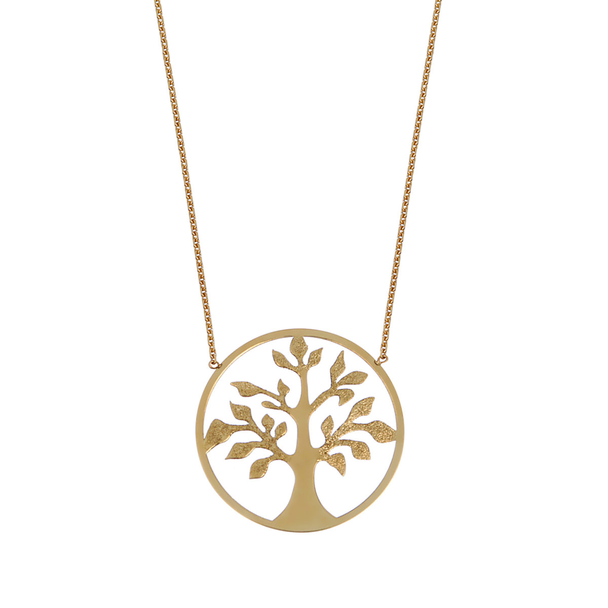 Κρεμαστό-Δέντρο Της Ζωής Χρυσό Στρόγγυλο 14K