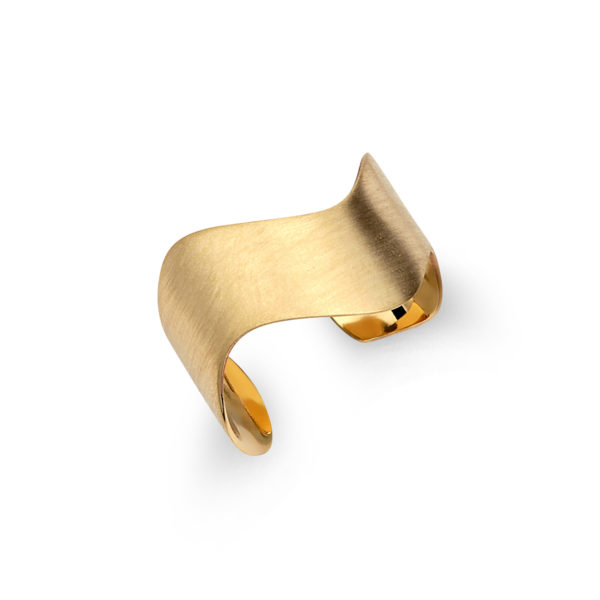 Μοντέρνο Κυματιστό Δαχτυλίδι Χρυσό 14K