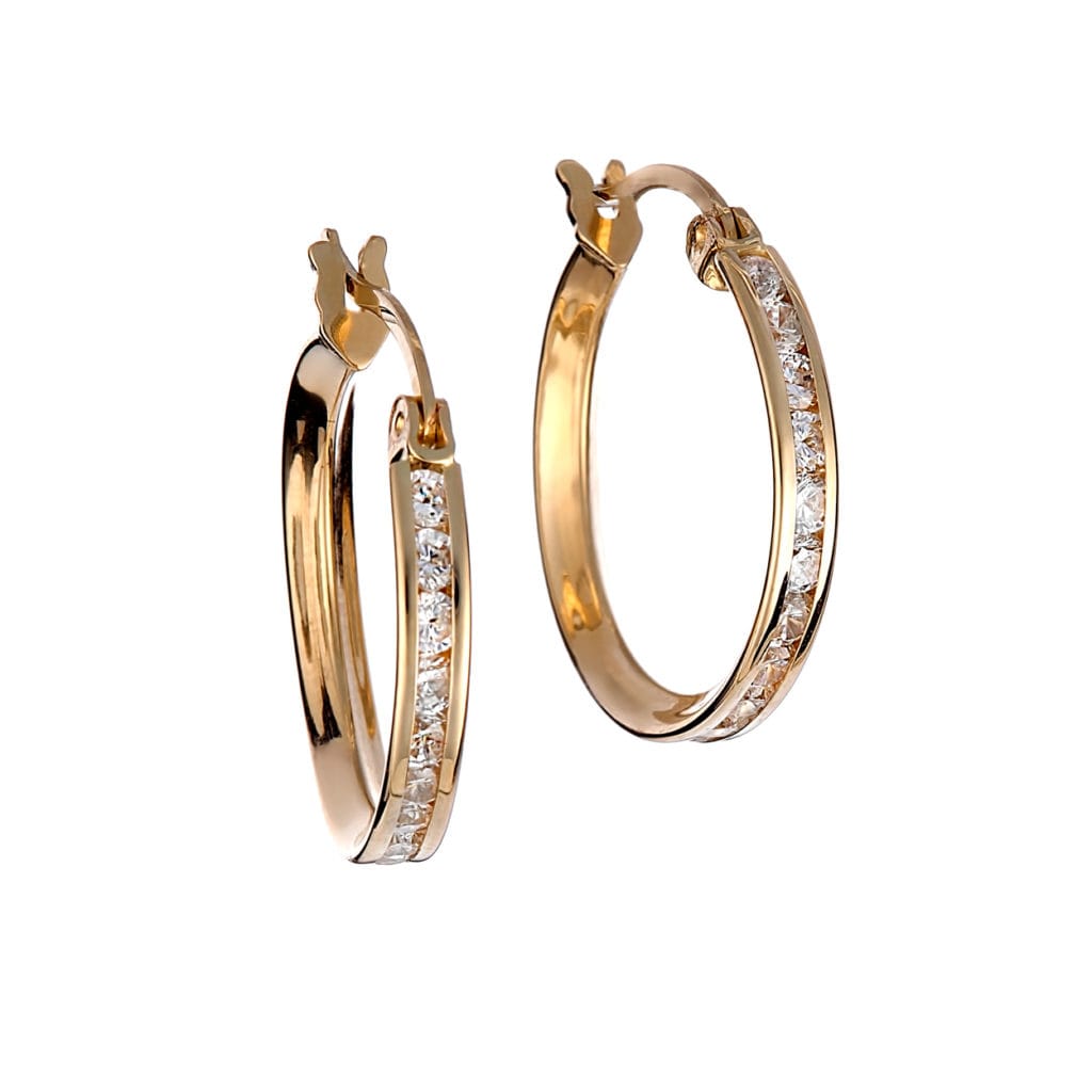 Κρίκος Χρυσός Με Ζιργκόν 14K