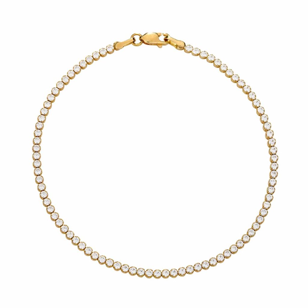 Βραχιόλι Ριβιέρα Χρυσό Με Ζιργκόν 14K