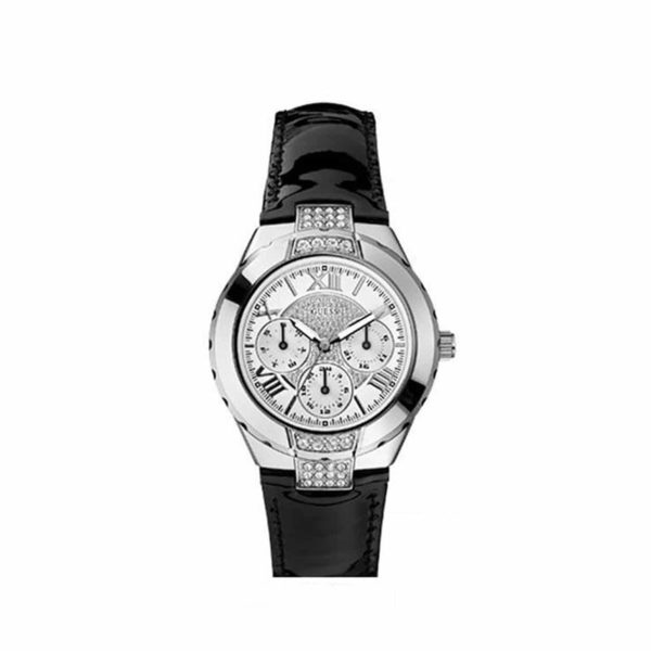 Guess Black Leather Strap Women's Watch - W10226L1