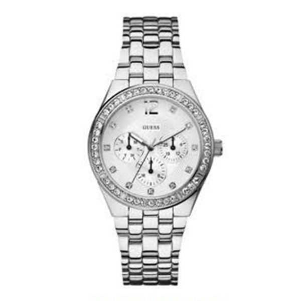 Guess Steel Calendar Crystal Women's Watch - W14556L1