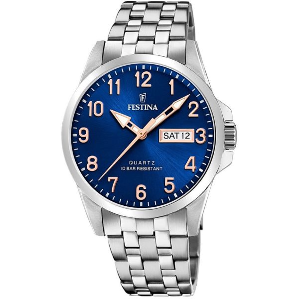 Festina Day Date Blue-Silver Men's Watch F20357/B