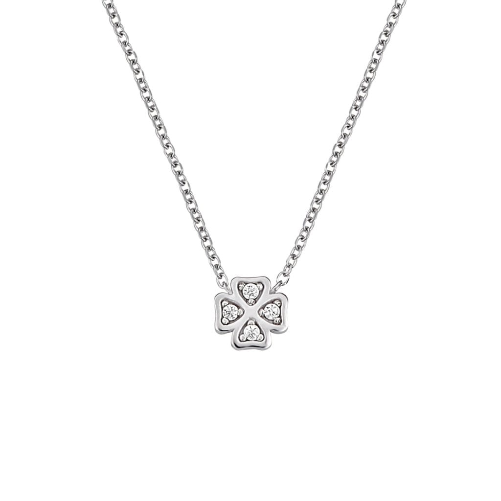 Κρεμαστό-Σταυρουδάκι Λευκόχρυσο Με Ζιργκόν 14Κ