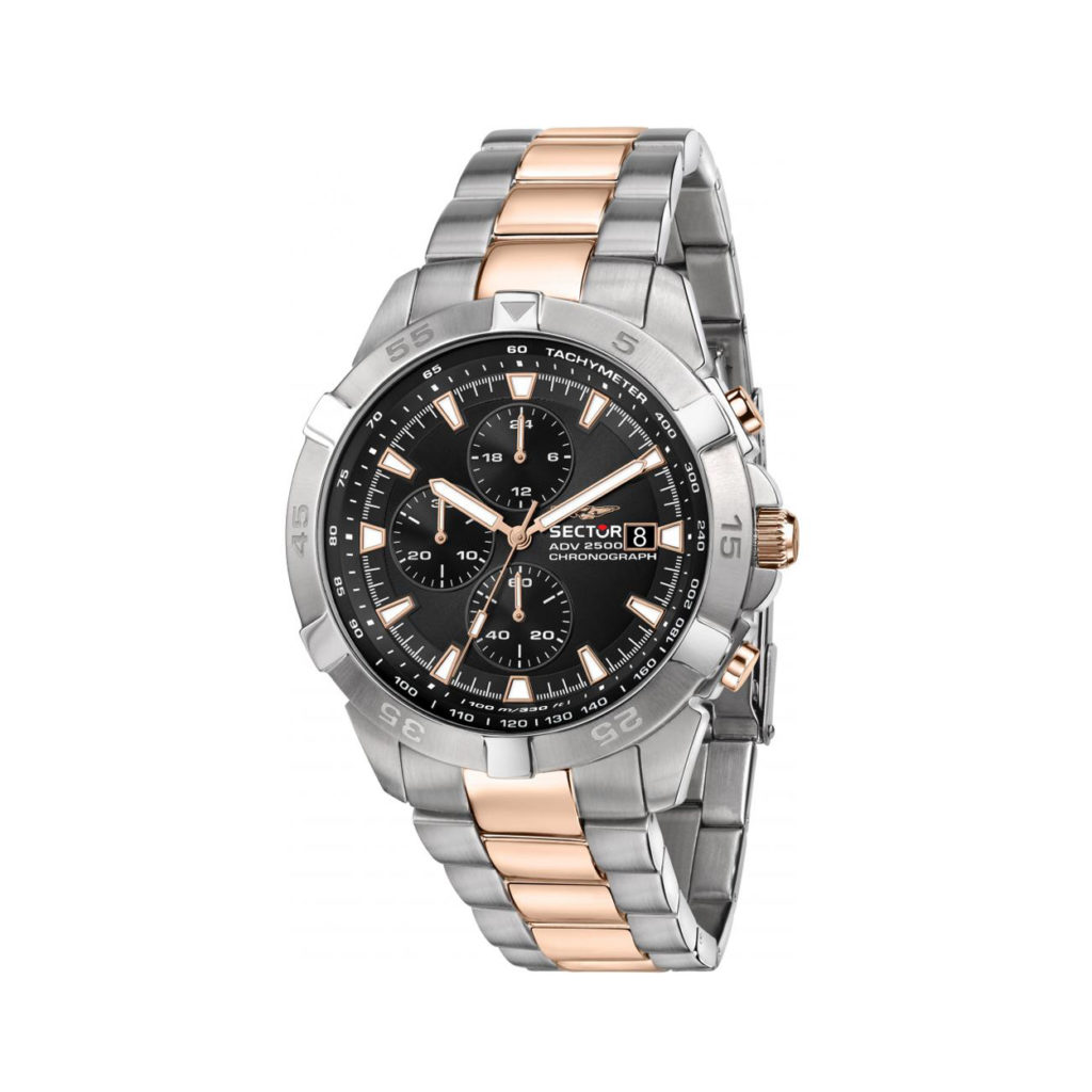 Sector Adv2500 Silver & Rose Gold Chronograph Men's Watch R3273643002