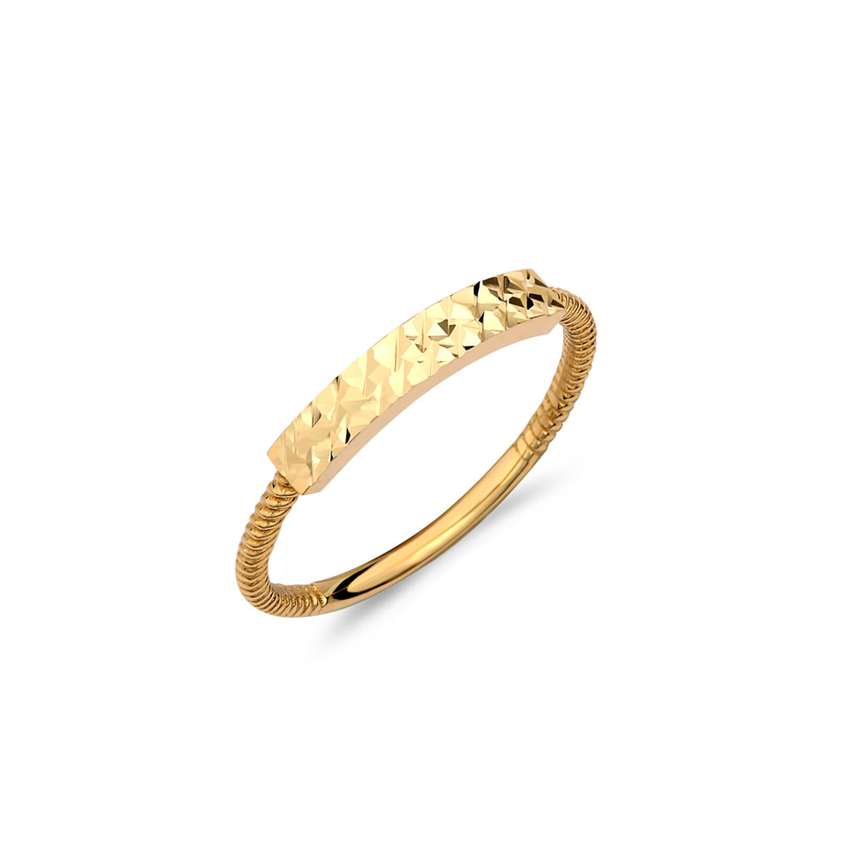 Δαχτυλίδι Εγχάρακτο Σφυρήλατο 14Κ 003689 Jewelor