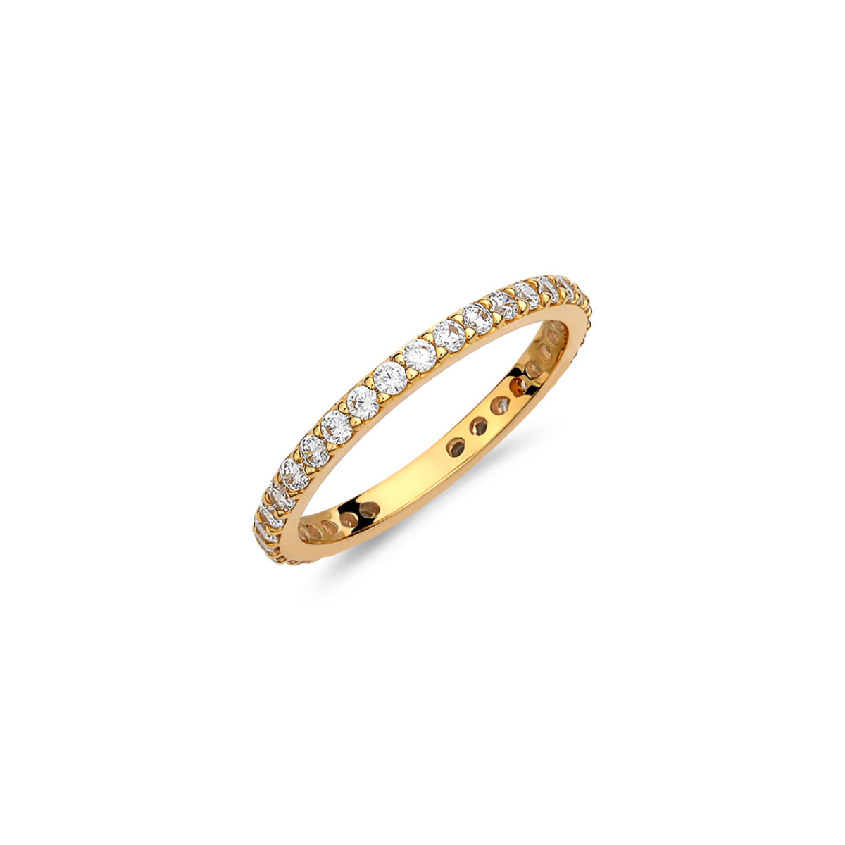 Δαχτυλίδι Ολόβερο Χρυσό Με Ζιργκόν 14Κ 003682 Jewelor