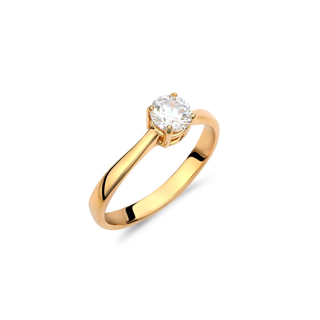 Μονόπετρο Χρυσό Με Ζιργκόν 14Κ 003668 Jewelor