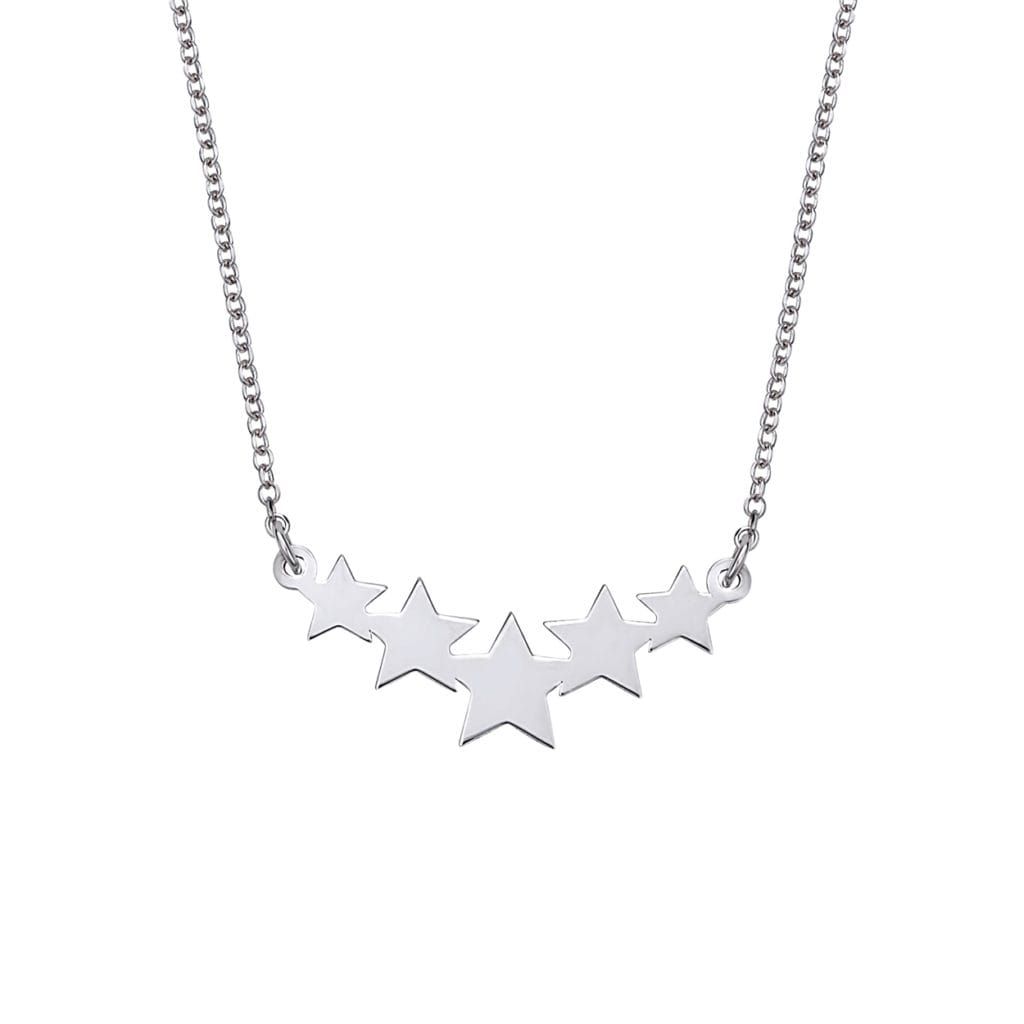 Κρεμαστό-Αστεράκια Λευκόχρυσο 14Κ