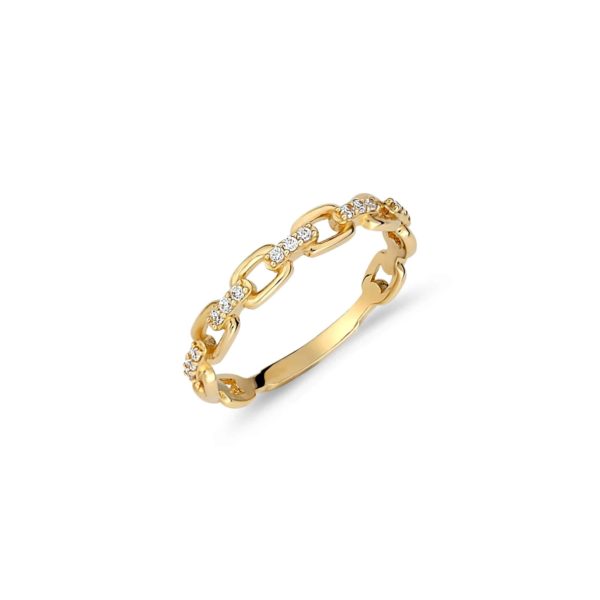 Δαχτυλίδι Μοντέρνο Χρυσό Με Ζιργκόν 14Κ 003861
