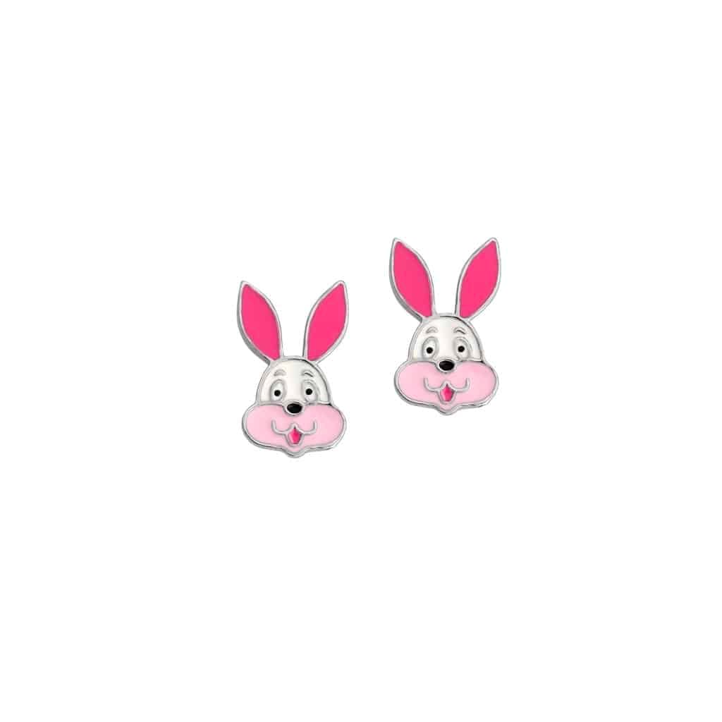004894 Σκουλαρίκια Bugs Bunny Ασήμι Με Σμάλτο 925