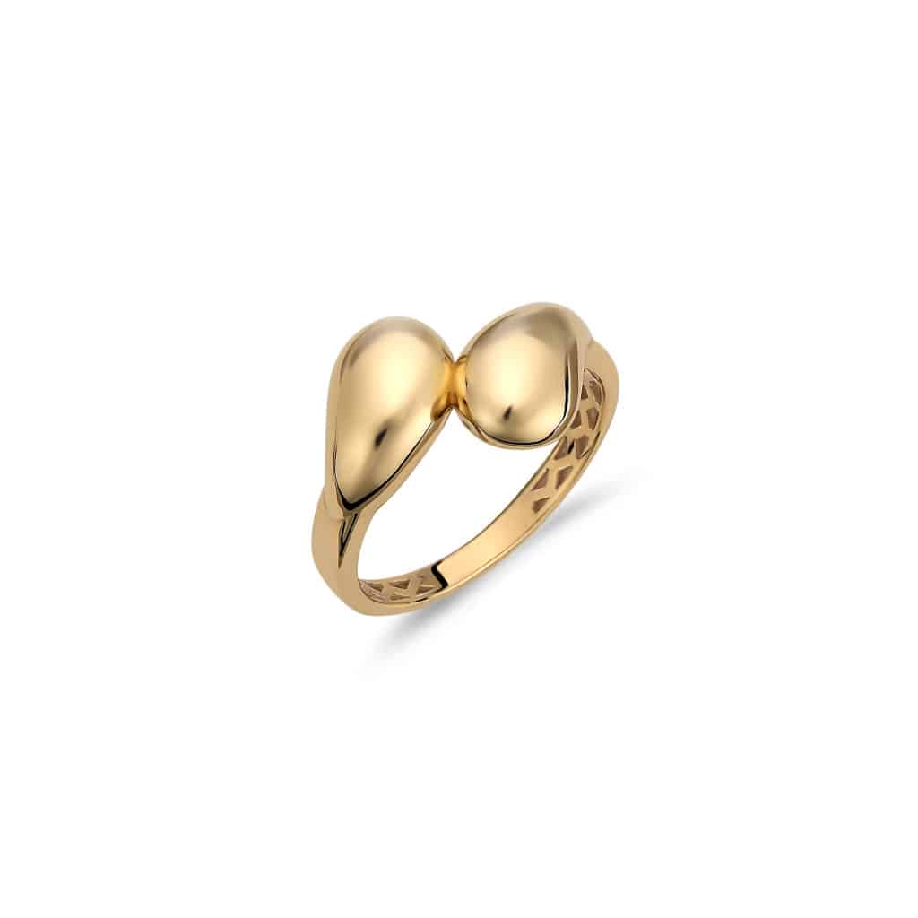 004925 Δαχτυλίδι Χρυσό Drops 14K