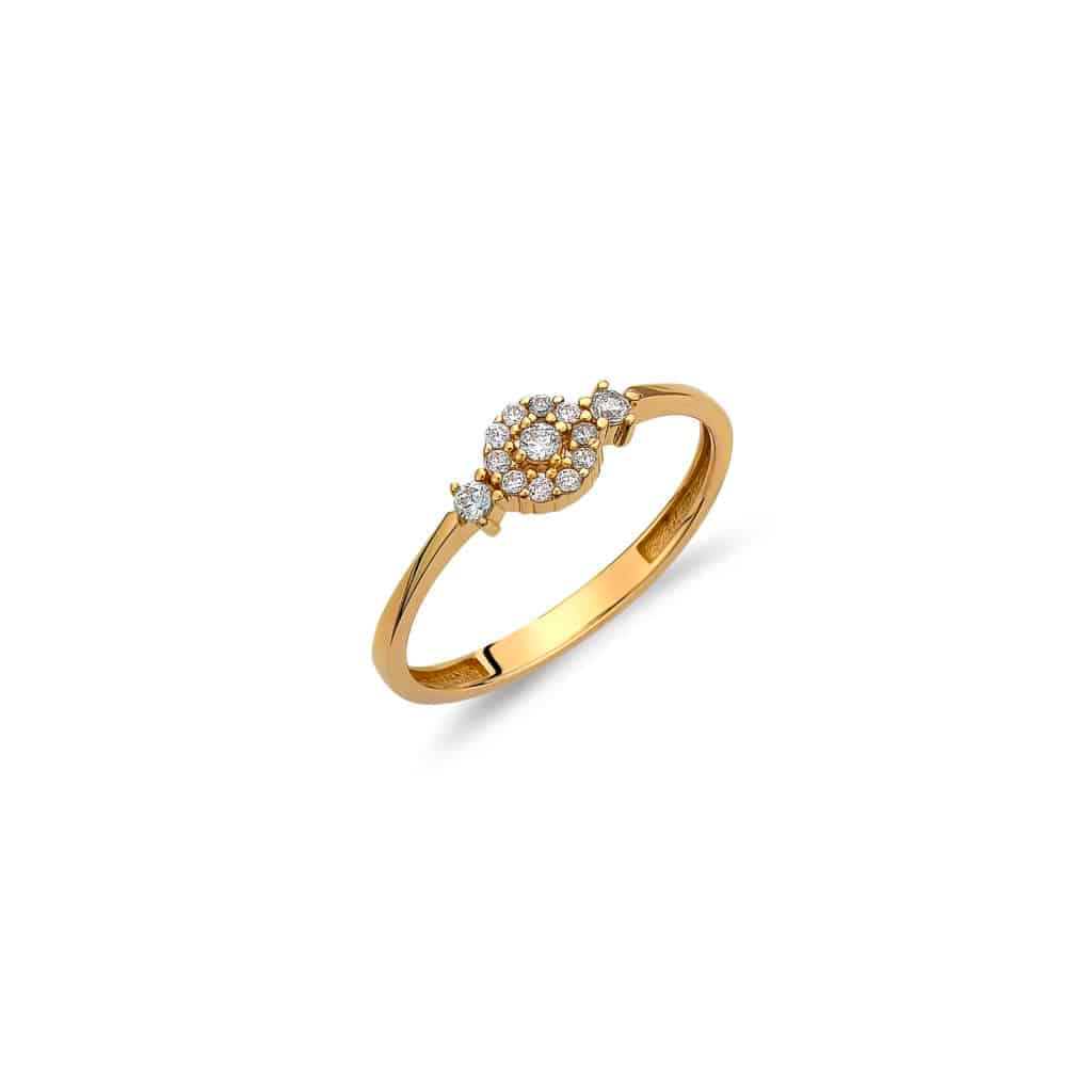 004954 Δαχτυλίδι Χρυσό Με Ζιργκόν 14K