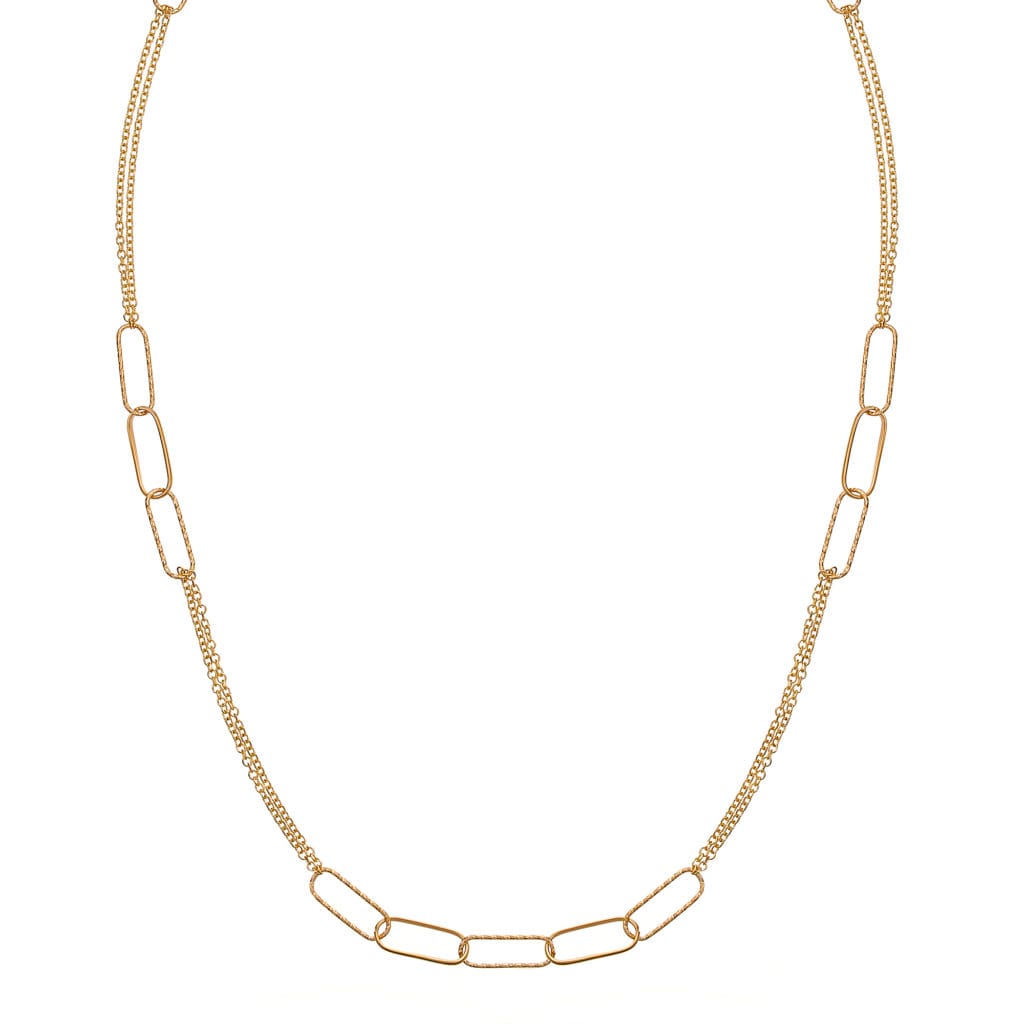 0050108 Κολιέ Αλυσίδα Κρίκοι Κίτρινος Χρυσός 14Κ.