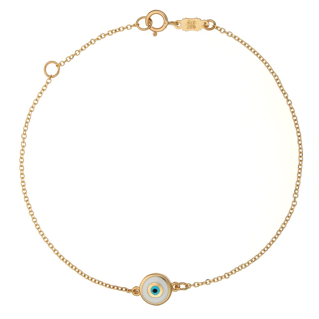 0051160 Βραχιόλι Με Ματάκι Χρυσό Mε Σμάλτο 9Κ